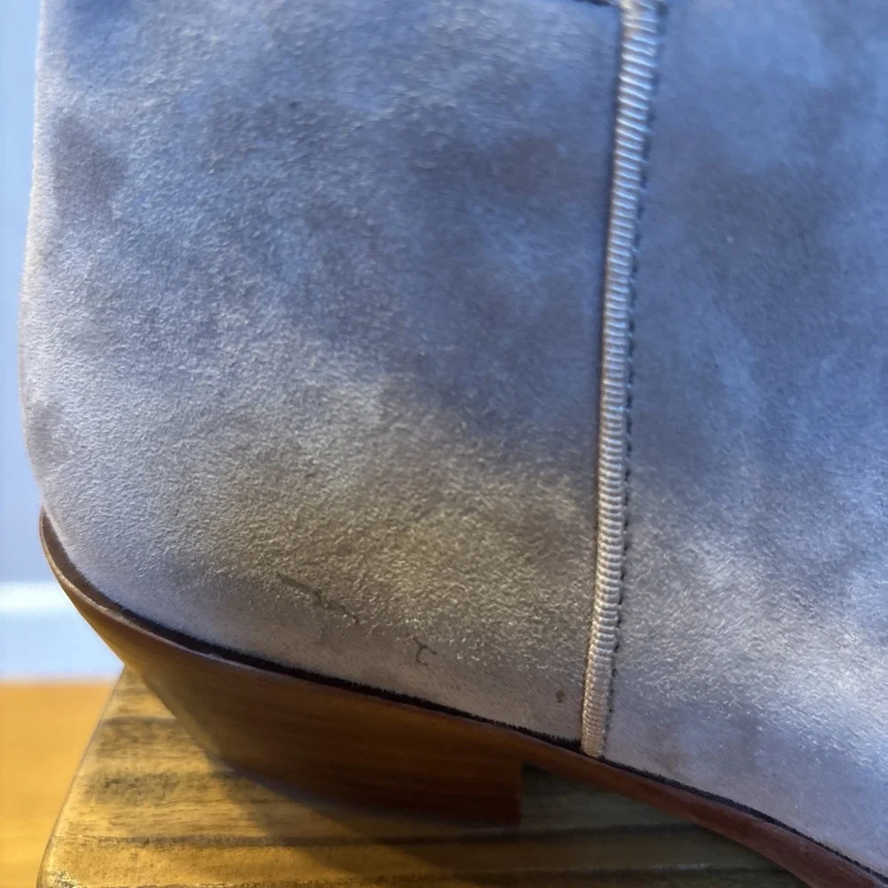 NIB Sam Edelman 6 Suede Tan petty ankle bootie side zip low stacked heel